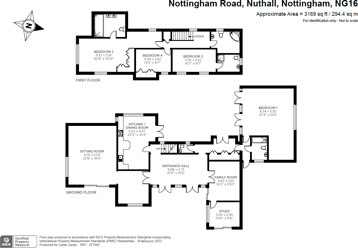 Nottingham Road, Nuthall, Nottingham, Nottinghamshire, NG16 floorplan