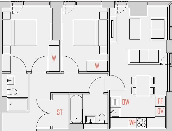 Bankside, Colliers Yard, M3 floorplan