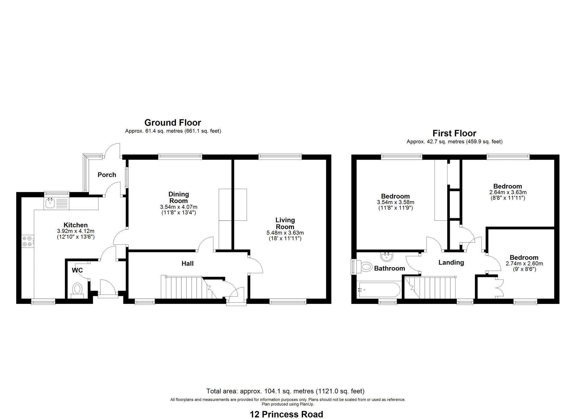 12 Princess Road, Market Weighton, York, East Yorkshire, YO43 3BY floorplan