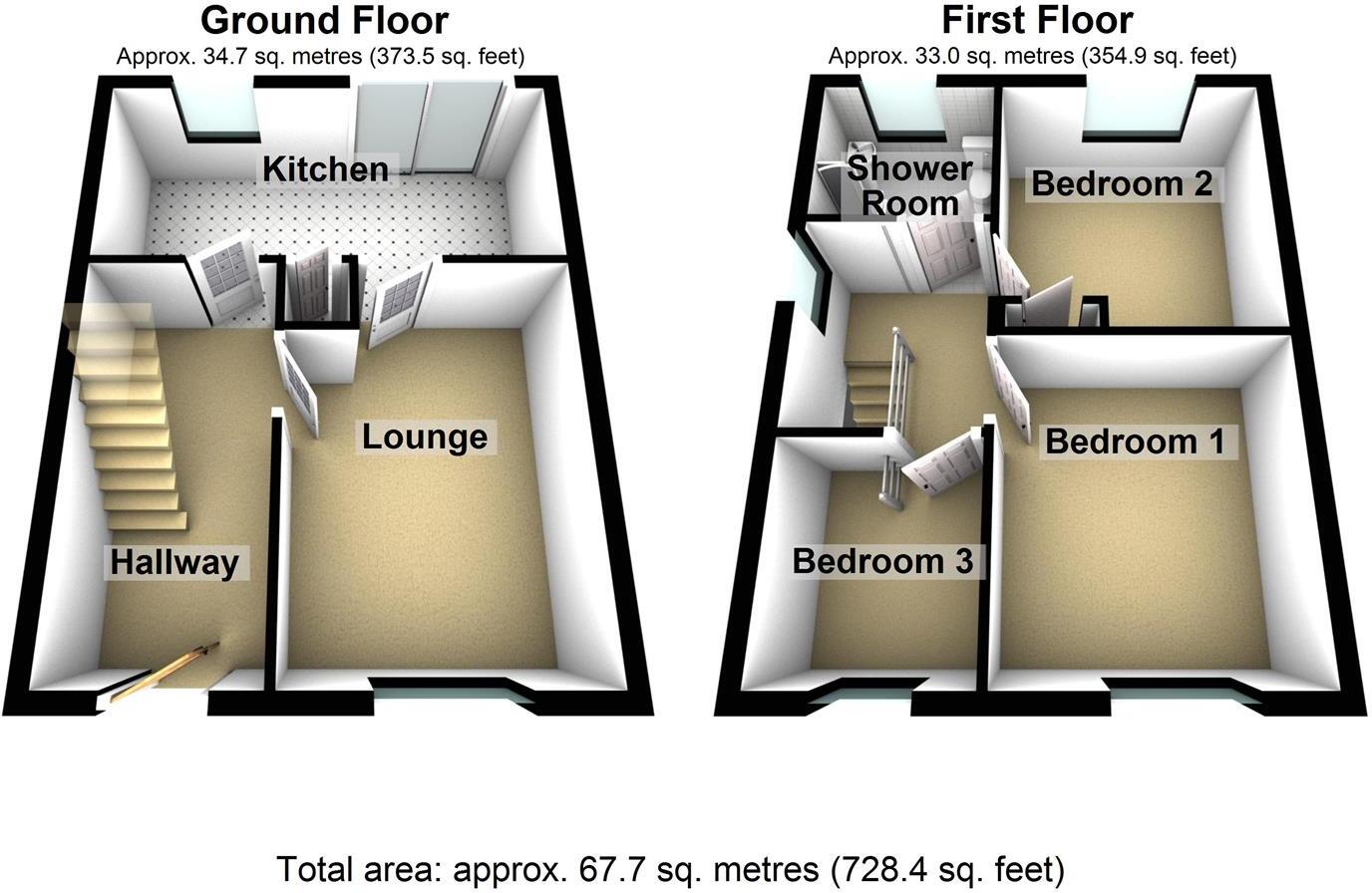 Pine Grove, Llay, Wrexham floorplan