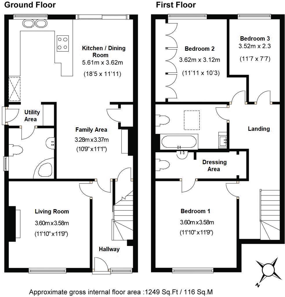 Howard Road, Great Bookham KT23 floorplan