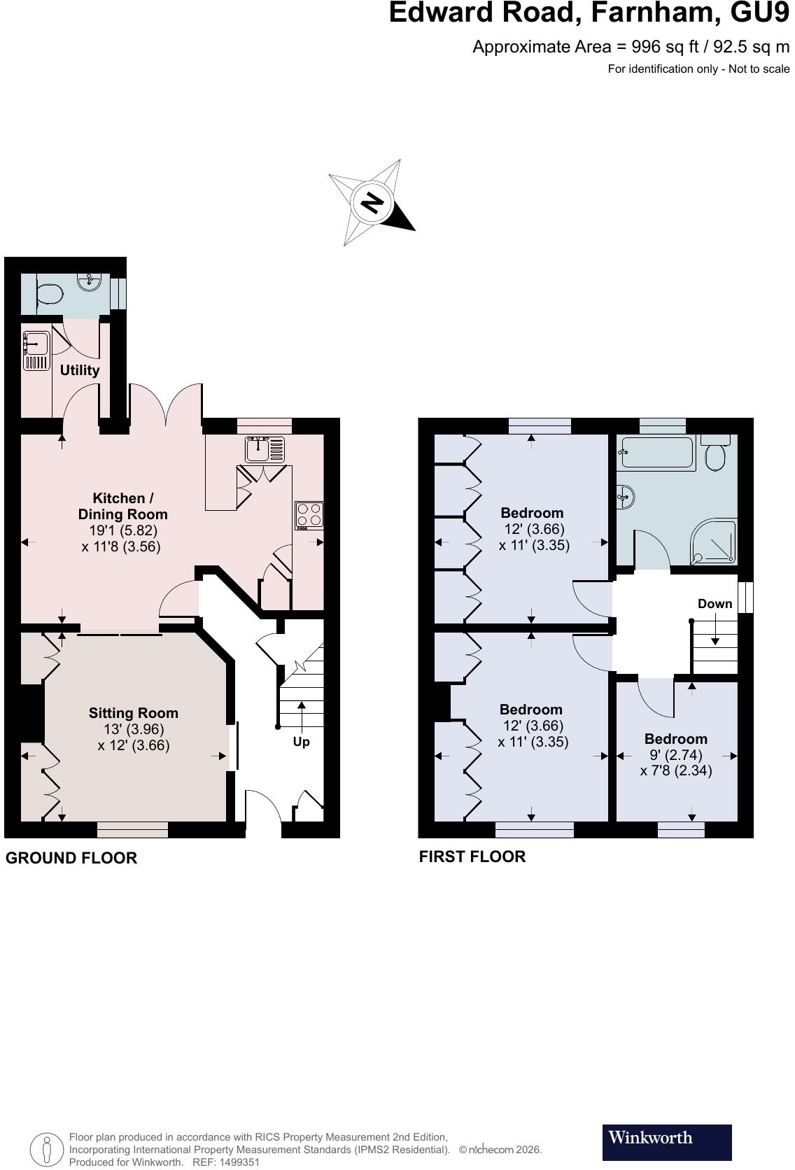 Edward Road, Farnham, Surrey, GU9 floorplan