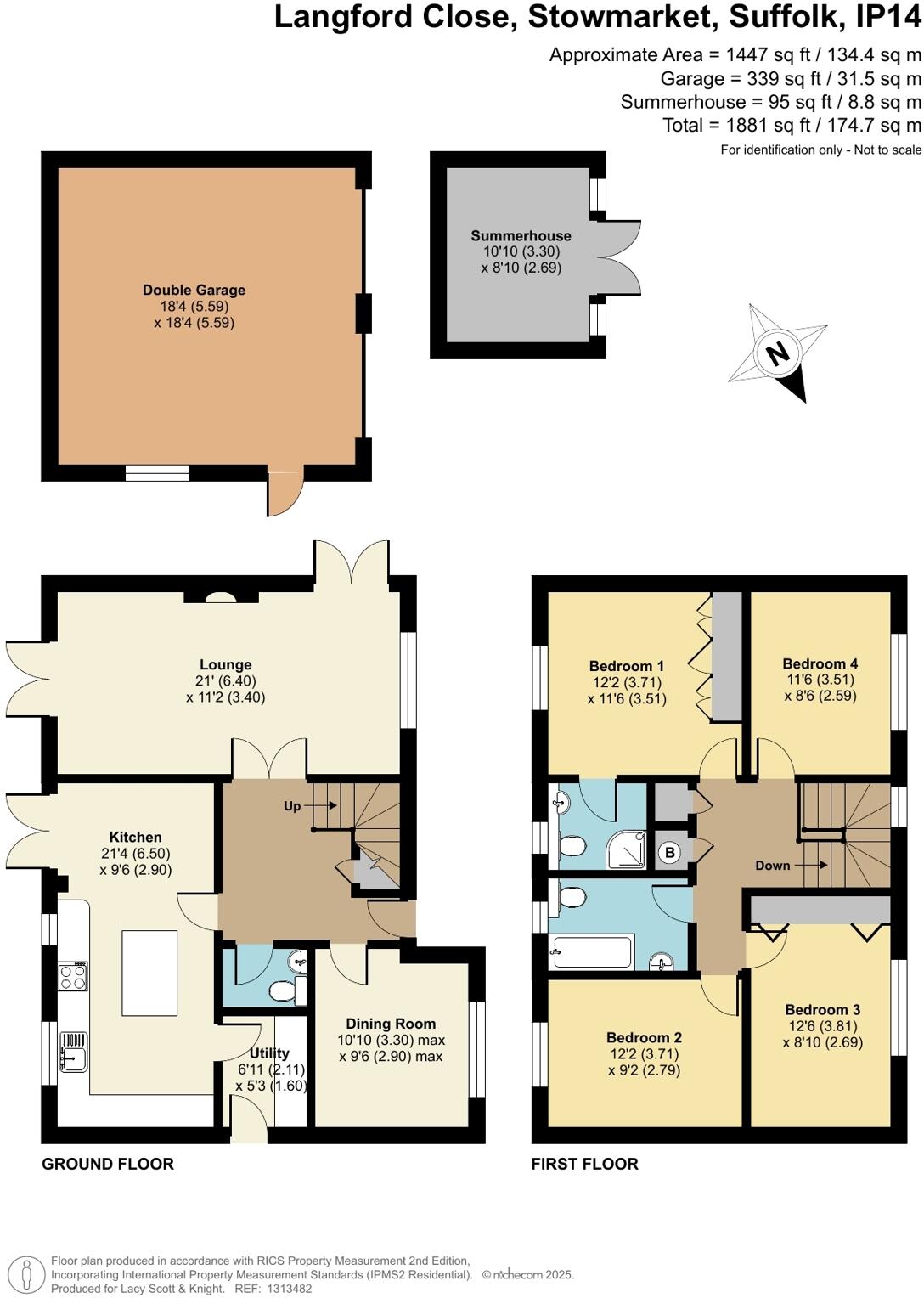 16, Langford Close, Stowmarket, Suffolk, IP14 floorplan