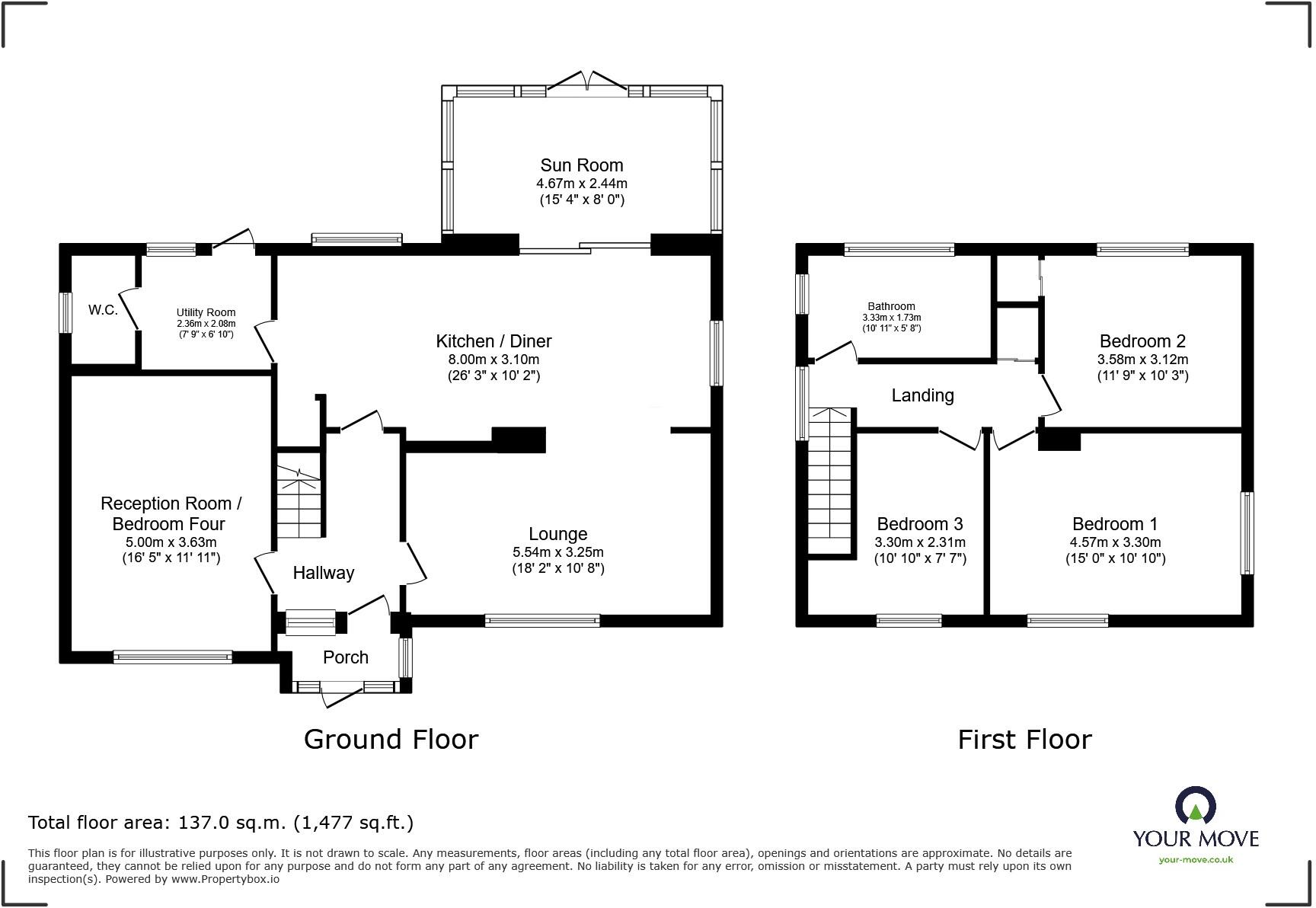 Ufton Close, Maidstone, Kent, ME15 floorplan