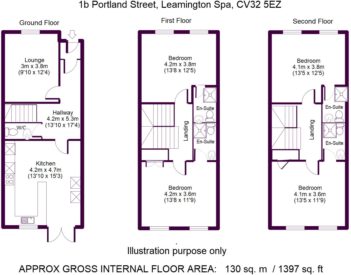1b Portland Street, Leamington Spa floorplan