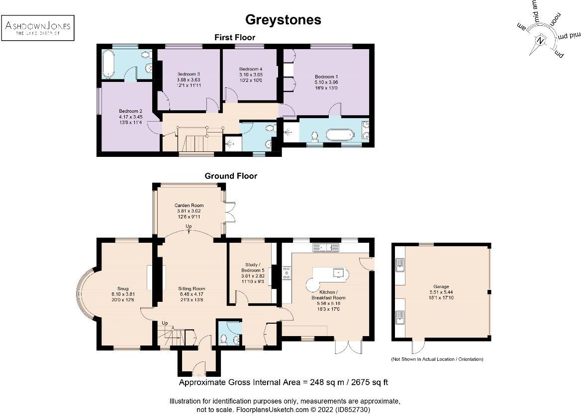 Greystones, Cornbirthwaite Road, Windermere, LA23 1DJ floorplan