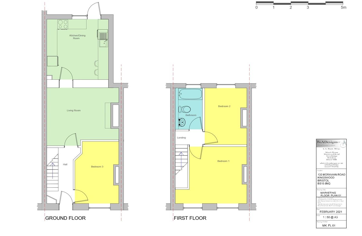 3 bedroom Terraced House in Moravian Road, Bristol floorplan