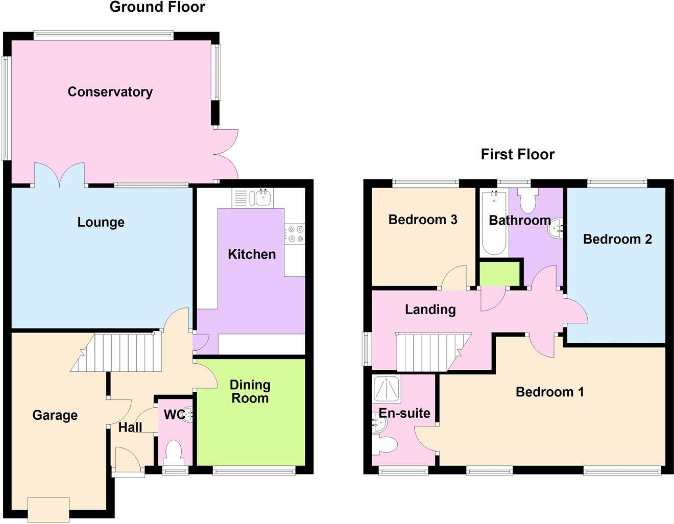 Herbert Thomas Way, Parc Brynheulog,  Birchgrove, Swansea floorplan