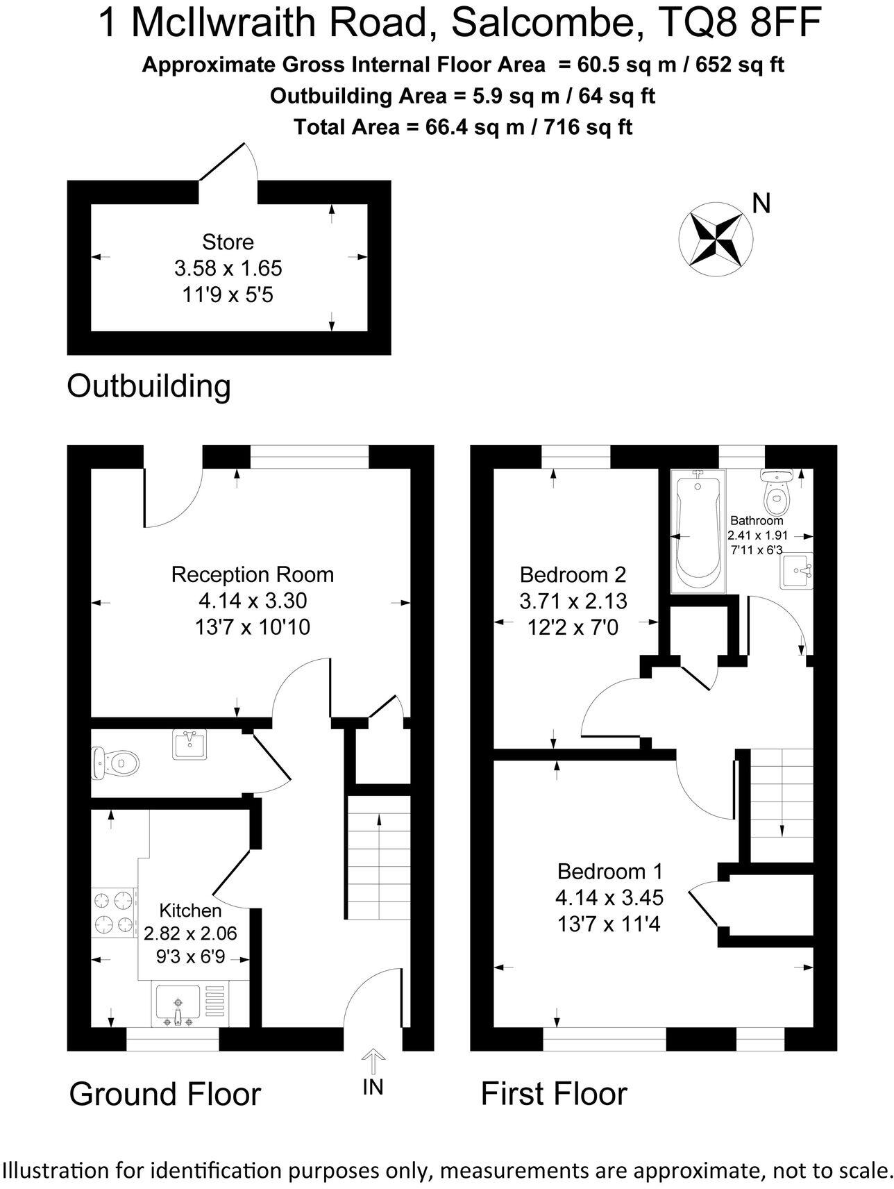 1, McIlwraith Road, Salcombe floorplan