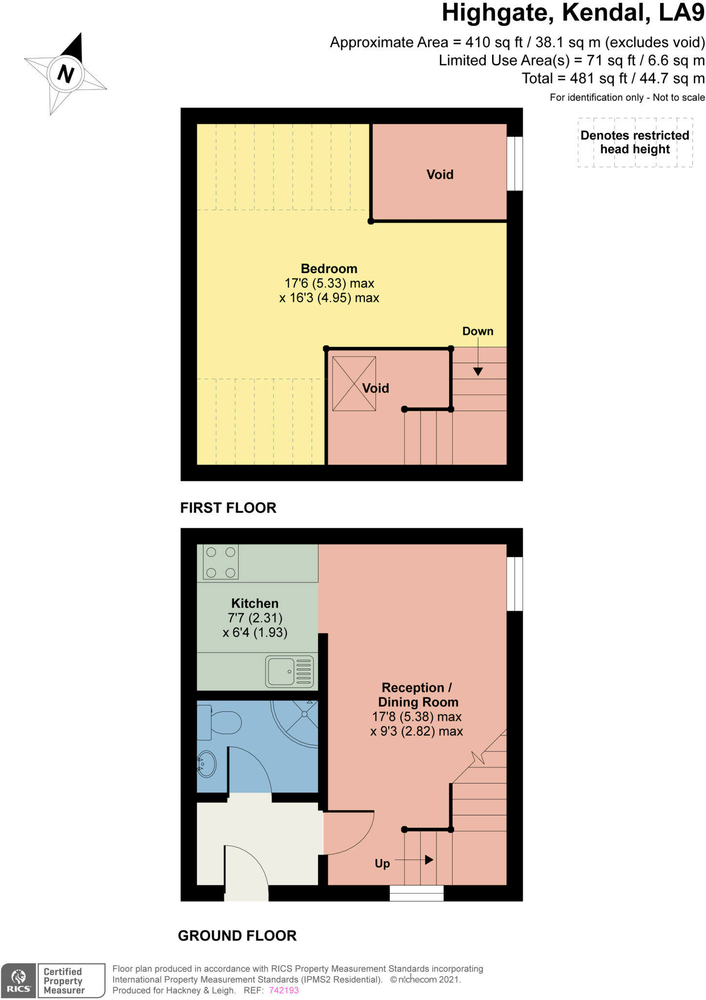Flat 8, Yard 119, Highgate, Kendal, LA9 4EN floorplan