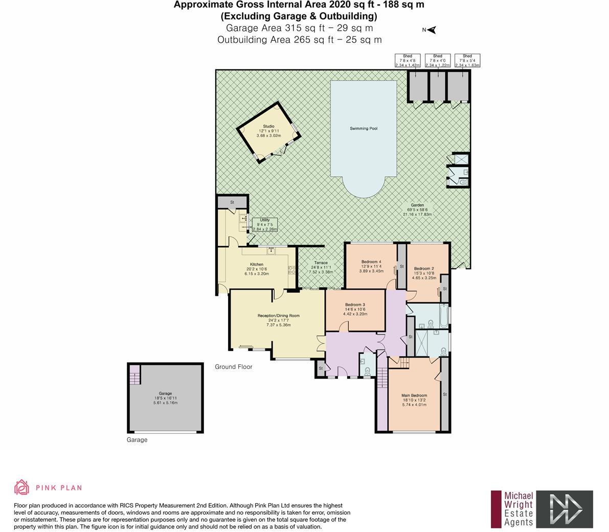 Genesee, Barnet Road, Arkley Village, Barnet, EN5 floorplan