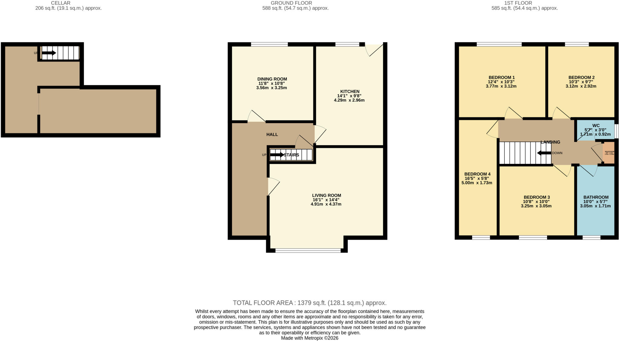 4 West Hill Avenue, Mansfield, Nottinghamshire NG18 1PQ floorplan