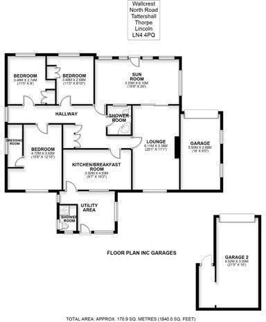 Wallcrest, North Road, Tattershall Thorpe floorplan