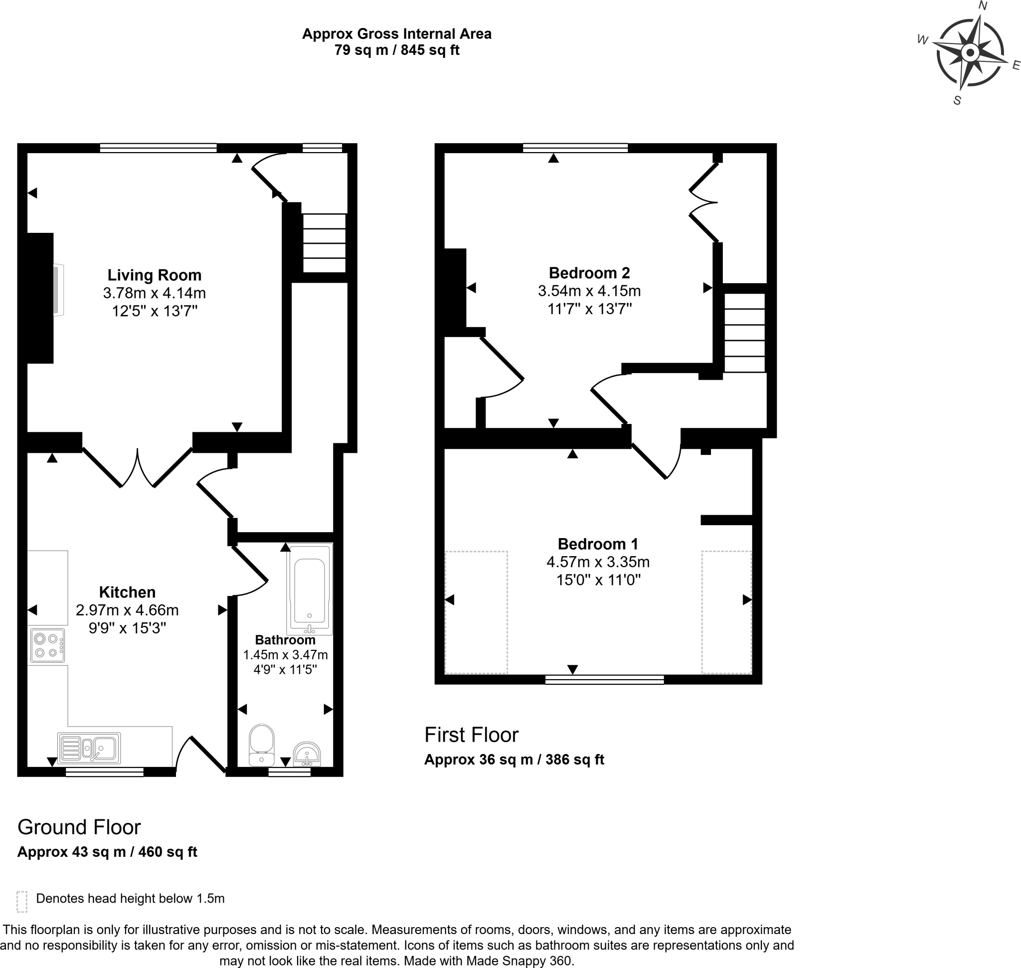 Bow Street East, Thornley, Durham, Durham, DH6 3AJ floorplan