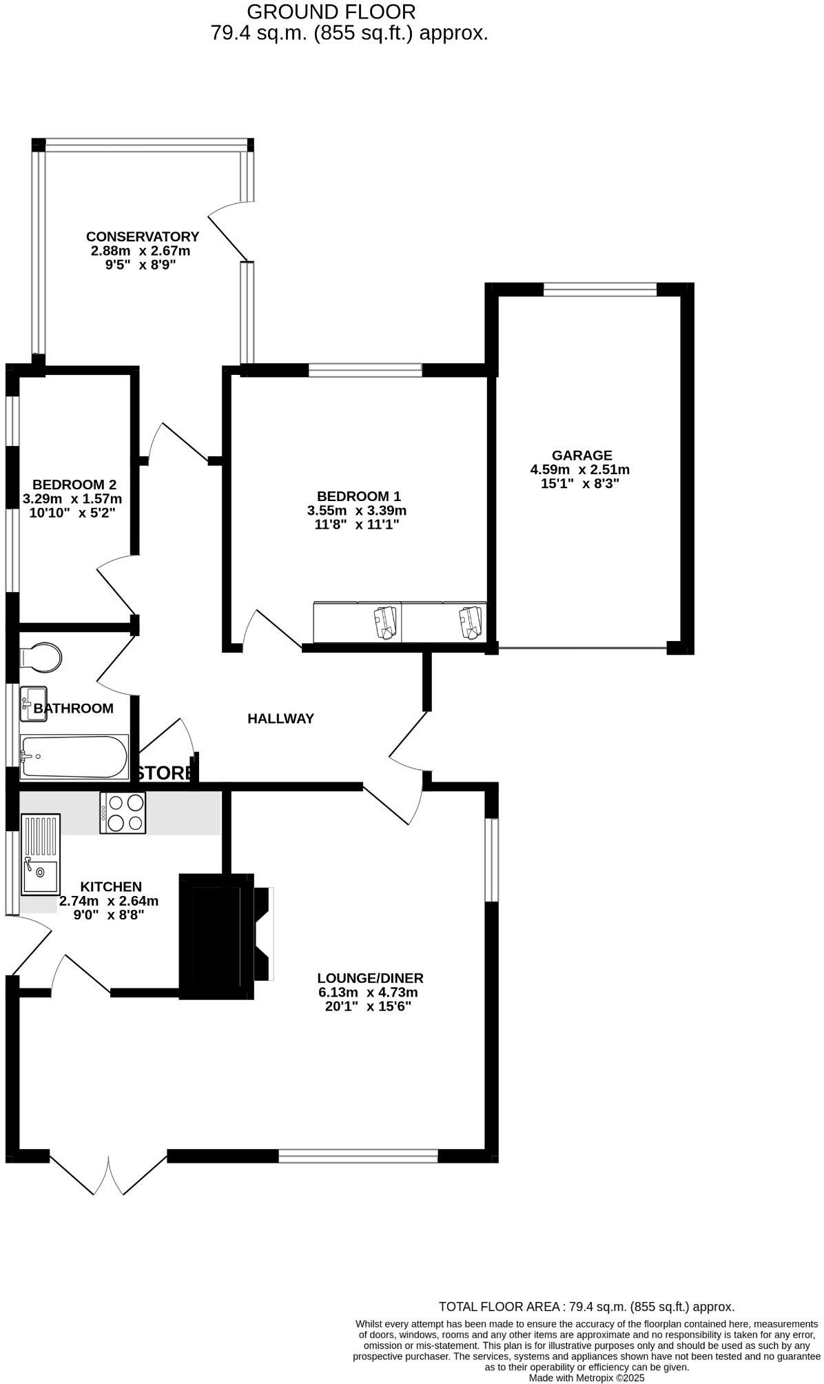 Dewhurst Road, Harwood, Bolton, BL2 3 floorplan