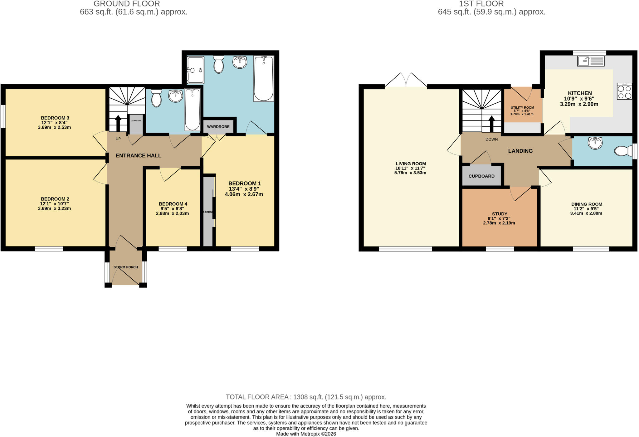 Thornton Close, Bideford, Devon, EX39 floorplan