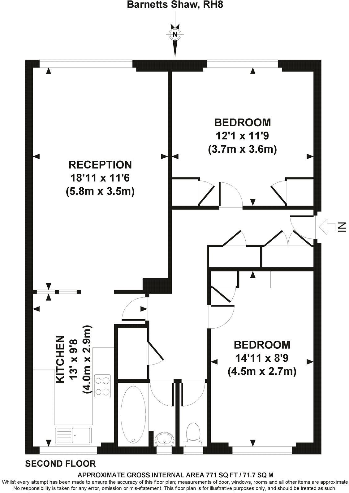 Barnetts Shaw, OXTED, Surrey, RH8 floorplan