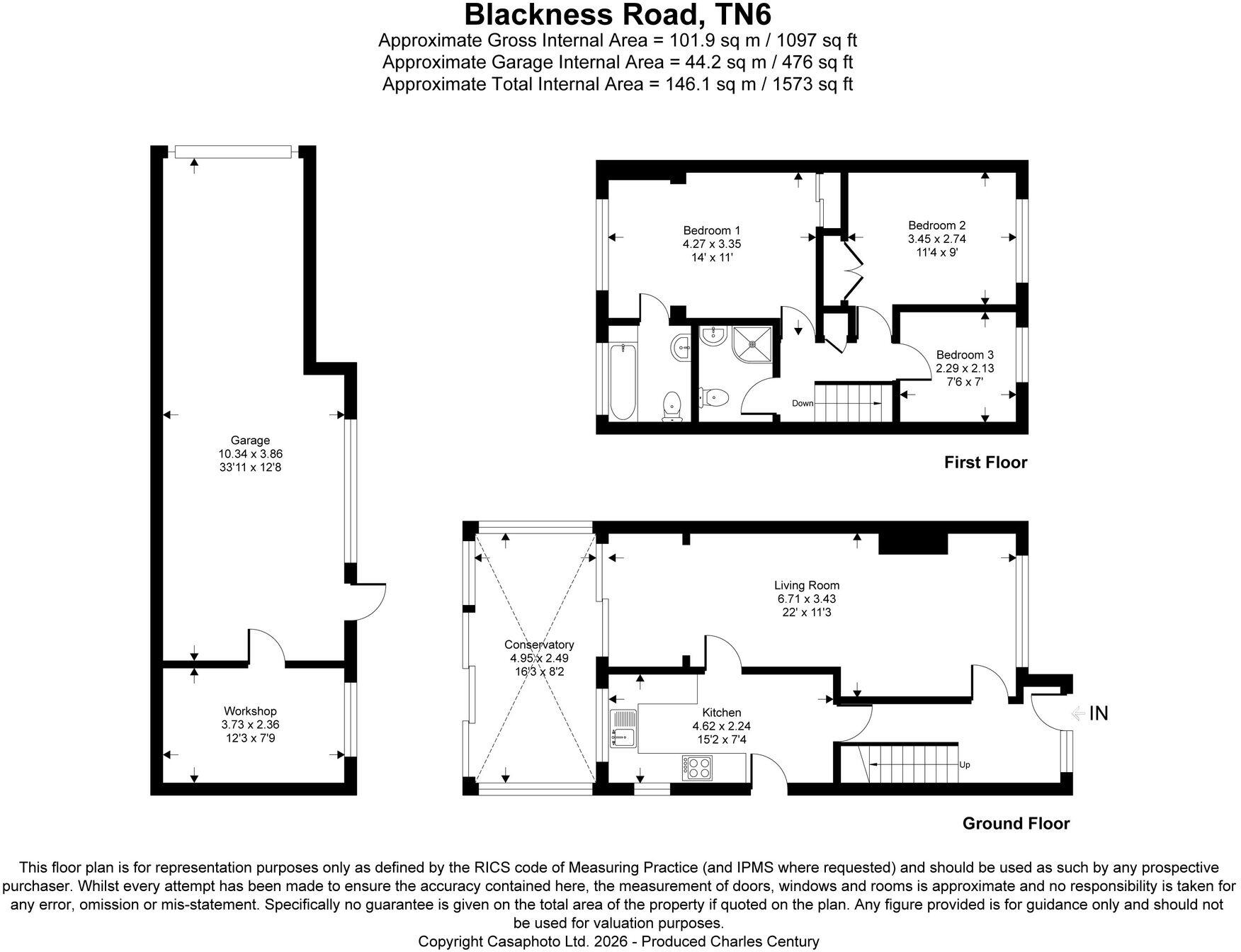 Blackness Road, Crowborough, TN6 floorplan