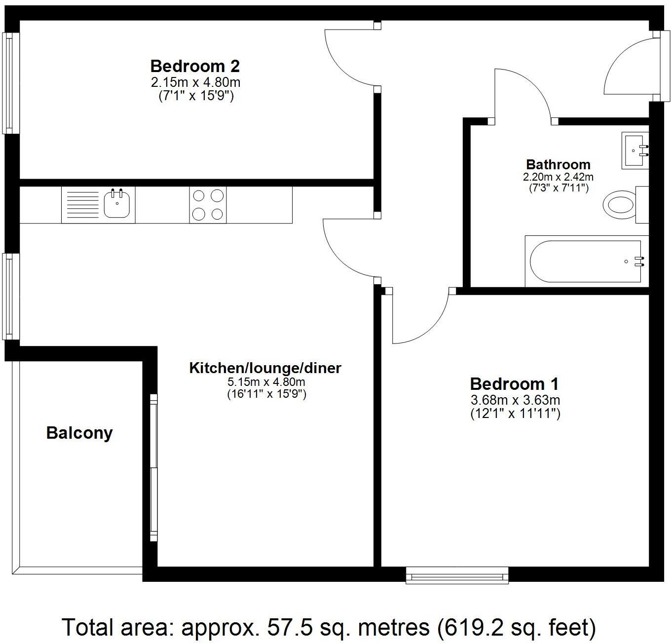 Station Road Paddock Wood TN12 floorplan