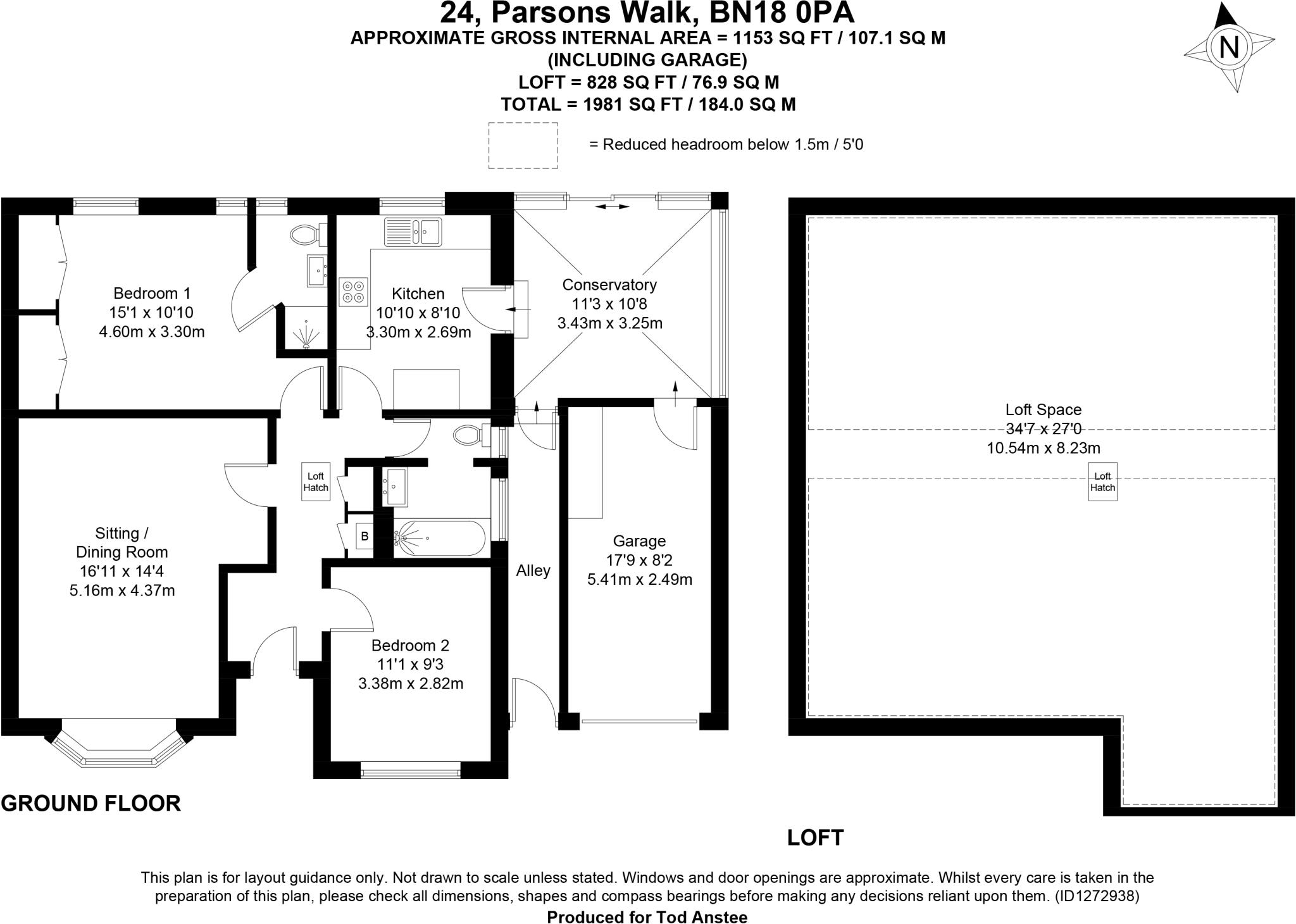 Parsons Walk, Walberton, Arundel, West Sussex, BN18 floorplan