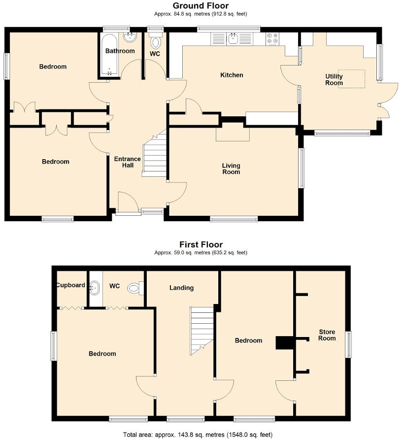 59, Westcroft, Leominster, Herefordshire, HR6 8HG floorplan