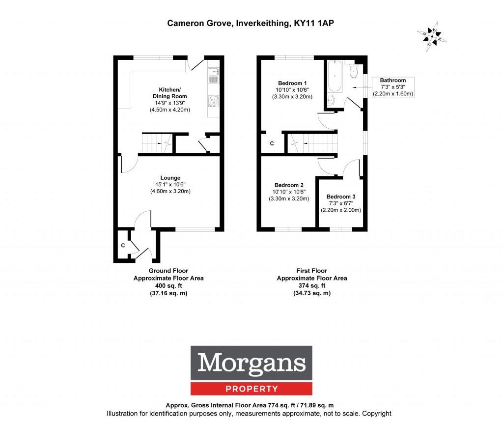 11 Cameron Grove, Inverkeithing, KY11 1AP floorplan