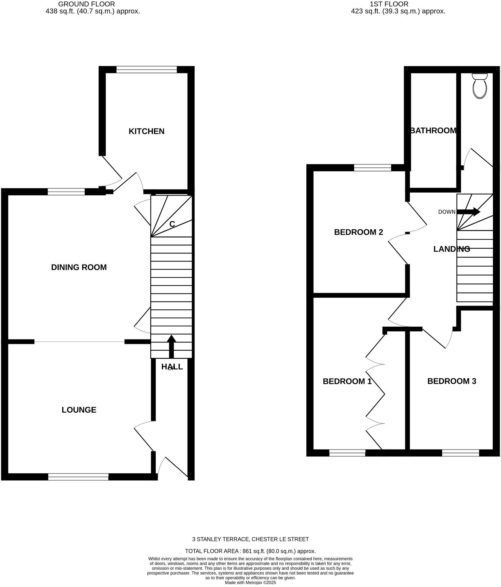 George Street, Chester Le Street, DH3 floorplan