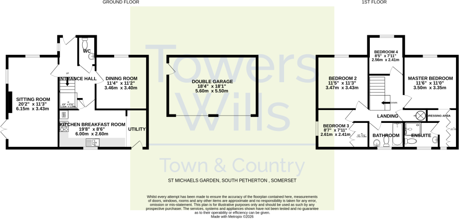 St Michaels Gardens, South Petherton, Somerset, TA13 floorplan