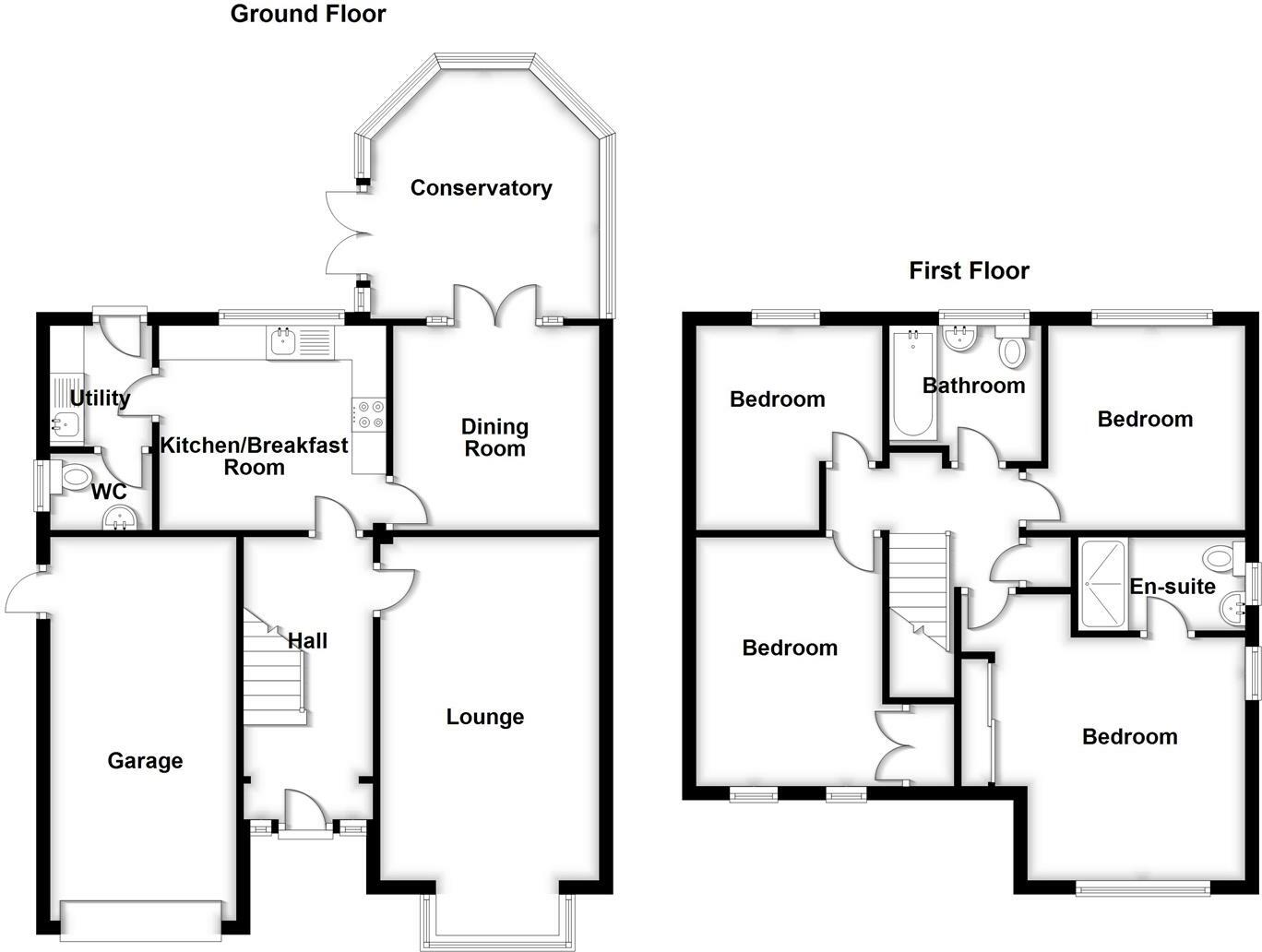 Robert Jones Close, Baschurch, Shrewsbury floorplan