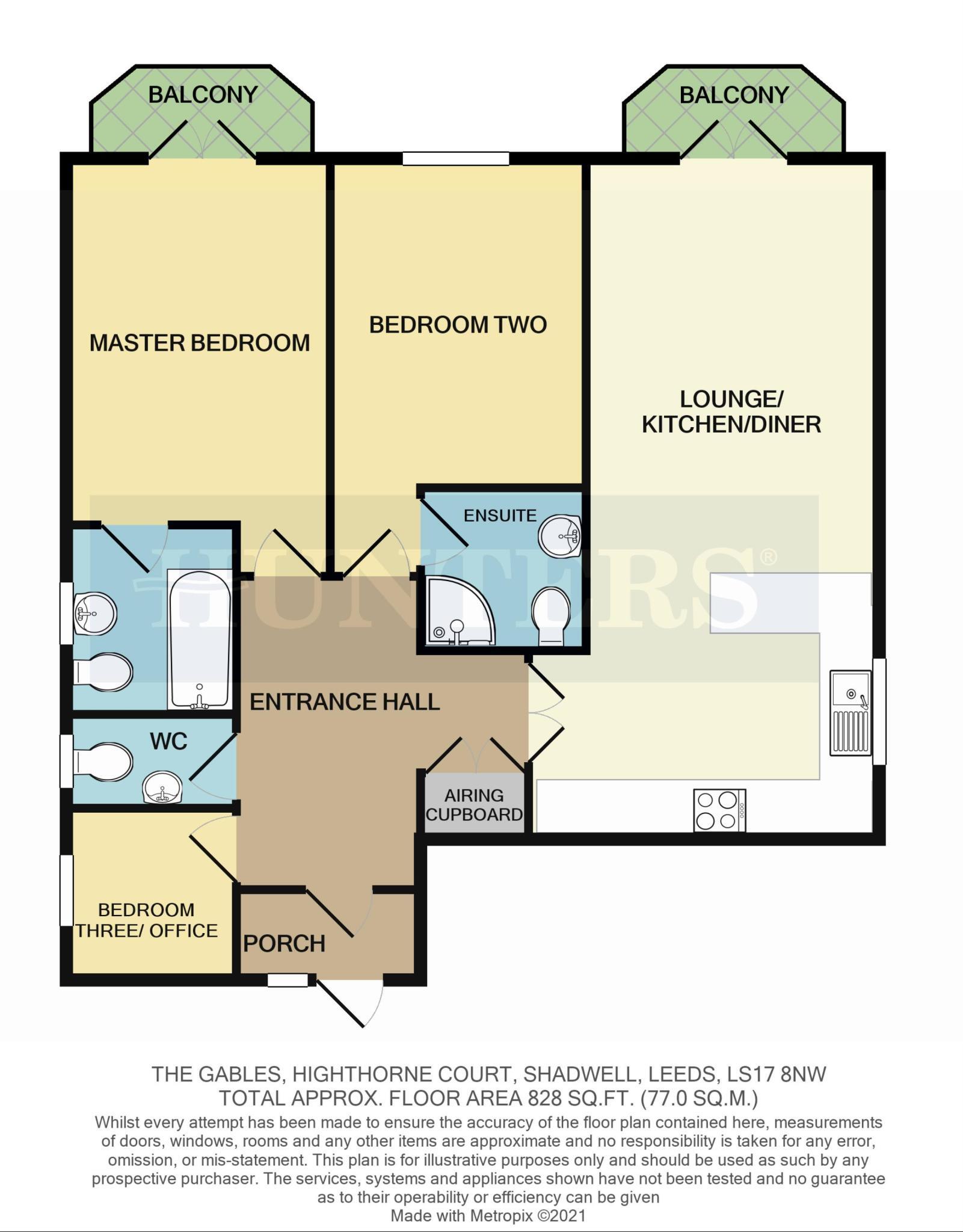 The Gables, 26 Highthorne Court, Leeds, LS17 floorplan