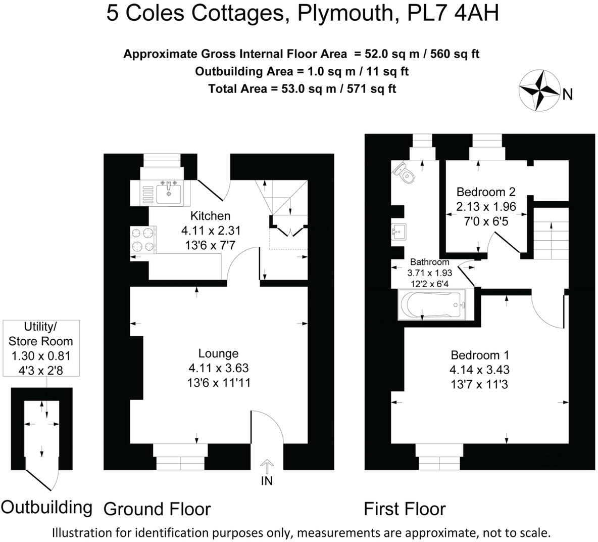 Coles Cottages, Plympton, Plymouth floorplan