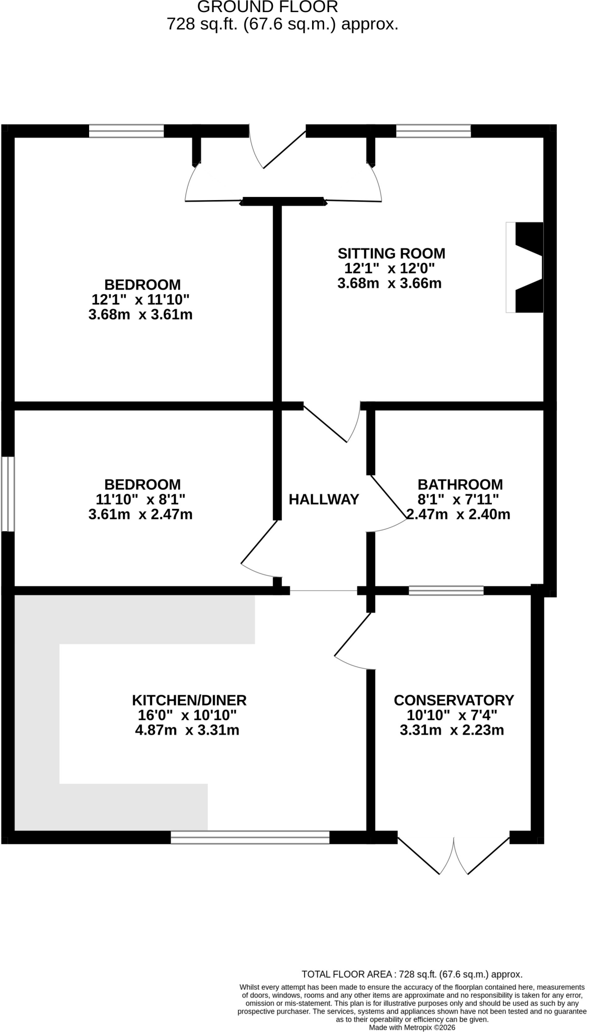 Lynn Road, Tottenhill floorplan