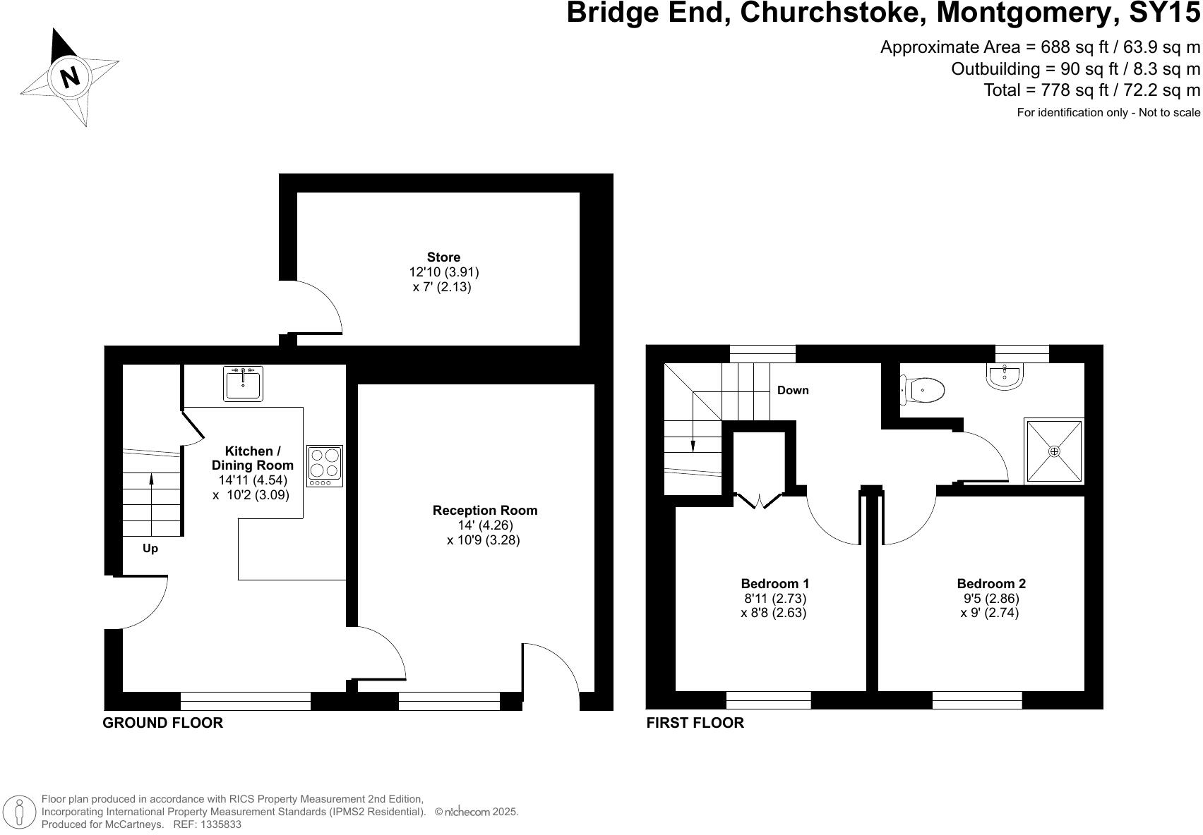 4A, Bridge End, Churchstoke, Montgomery, Powys floorplan
