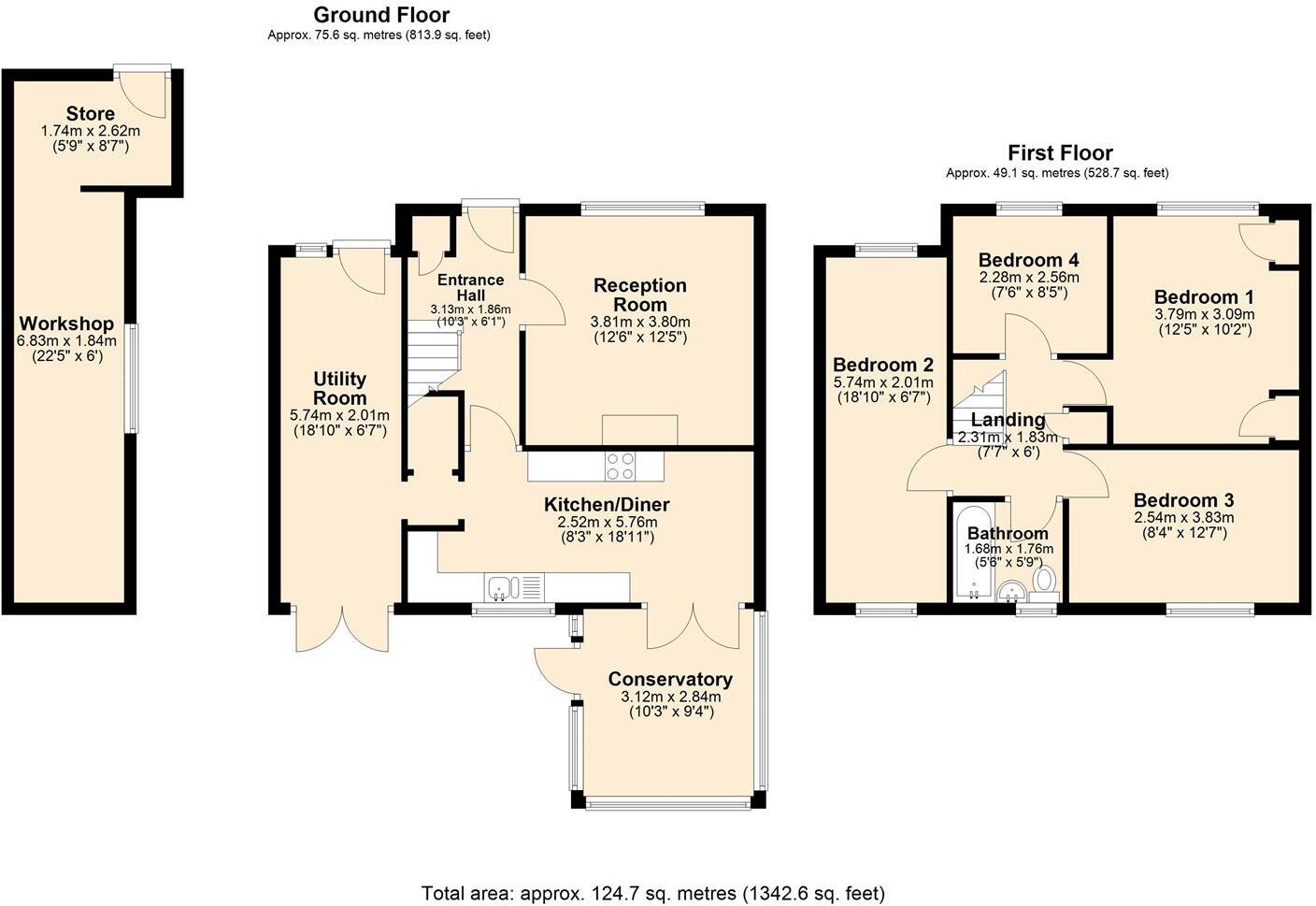 Church Lane, Calow, Chesterfield floorplan