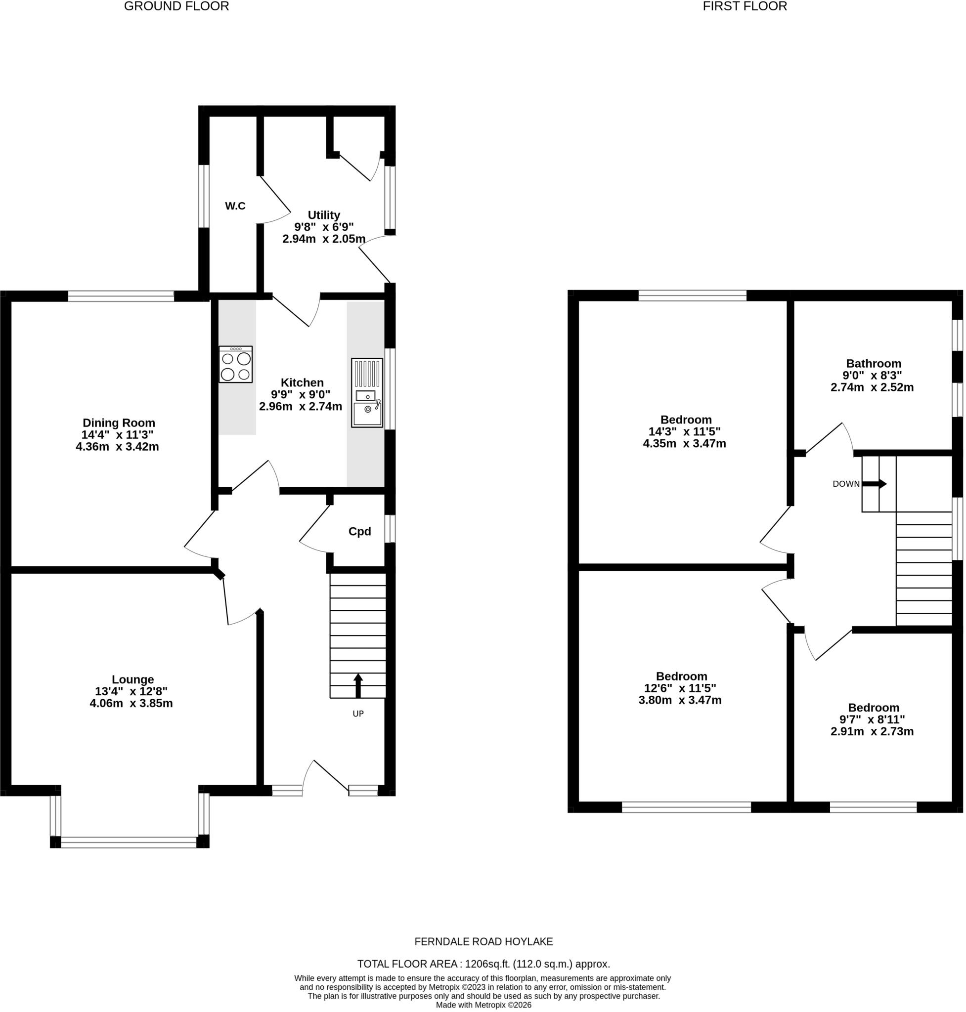 Ferndale Road, Hoylake, Wirral floorplan