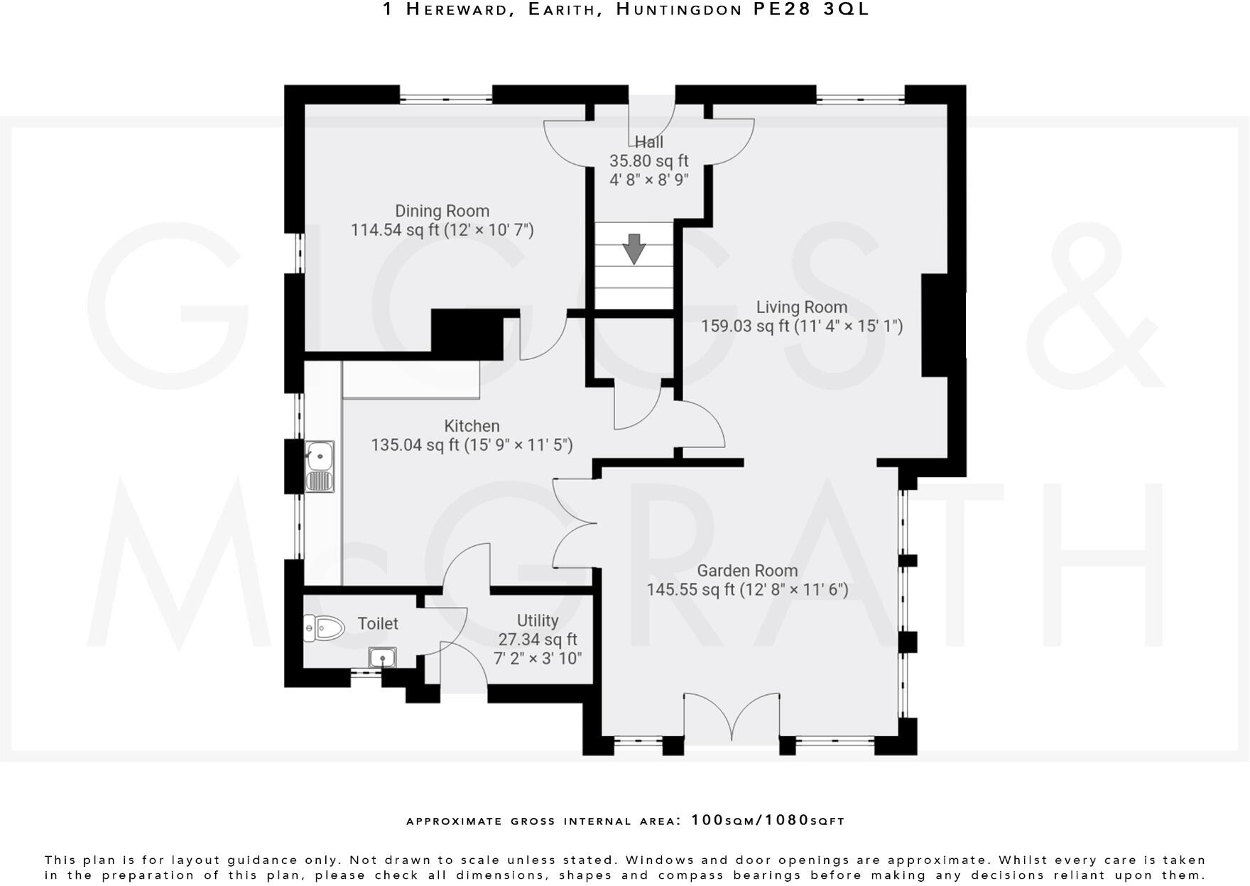Hereward, Earith, Huntingdon, Cambridgeshire, PE28 3QL floorplan