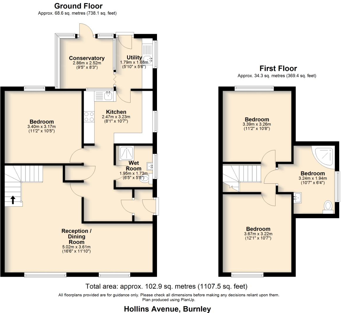 Hollins Avenue, Burnley floorplan