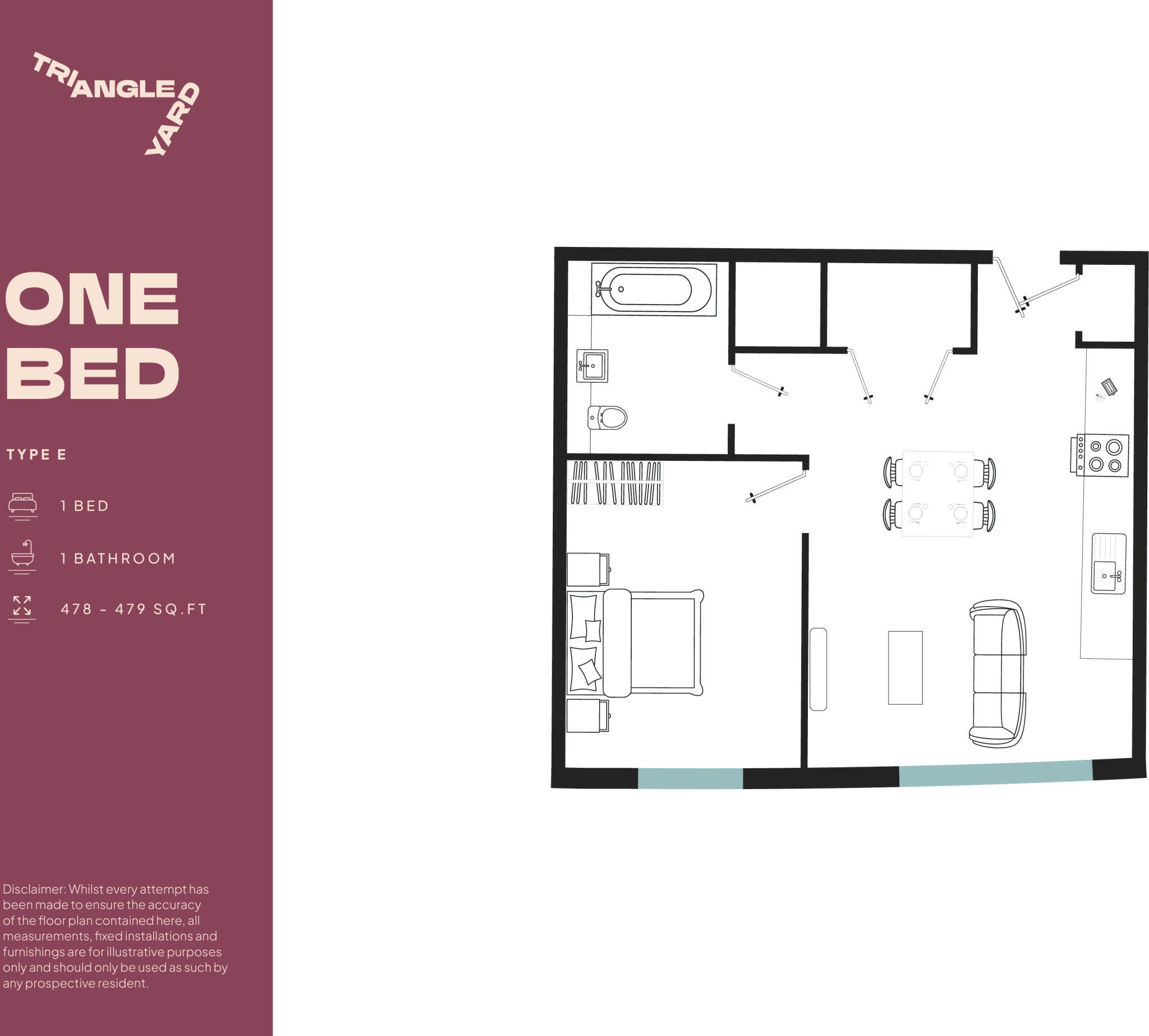 Flat 1005, Triangle Yard, Skinner Street, Leeds floorplan