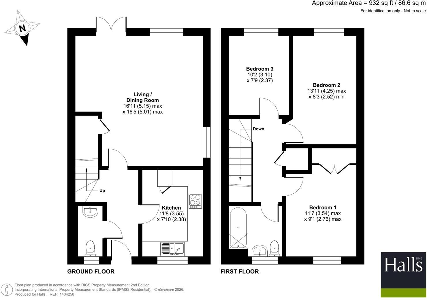 105 Oak Meadow, Bishops Castle, SY9 5PE floorplan