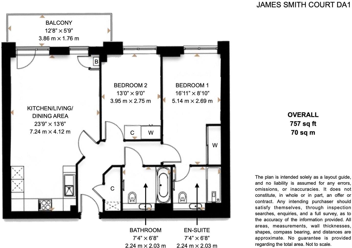 James Smith Court, Dartford floorplan