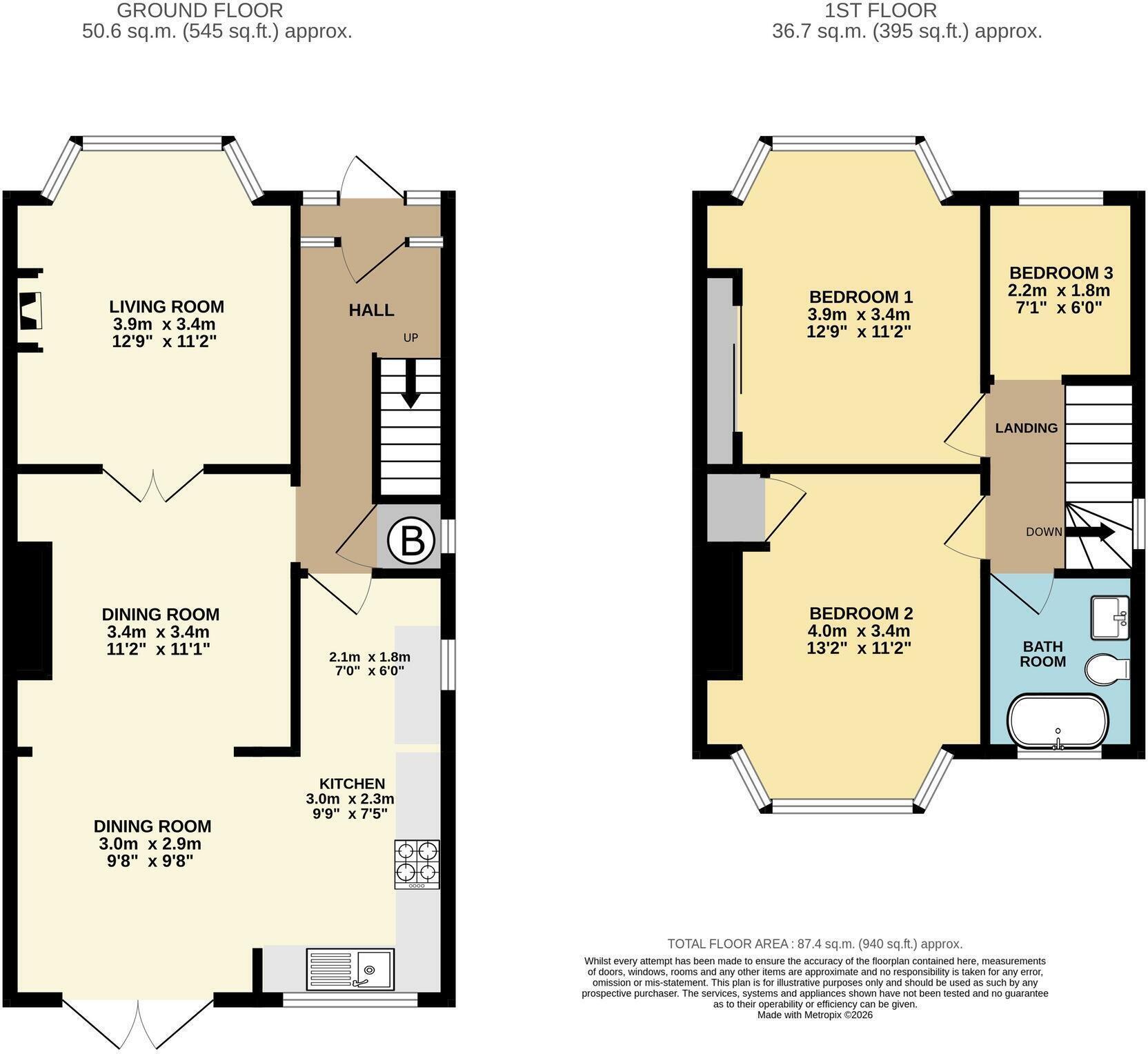 100, Bewdley Road North, Stourport-on-Severn, Worcestershire floorplan