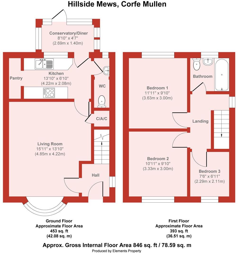 Hillside Mews, Corfe Mullen floorplan