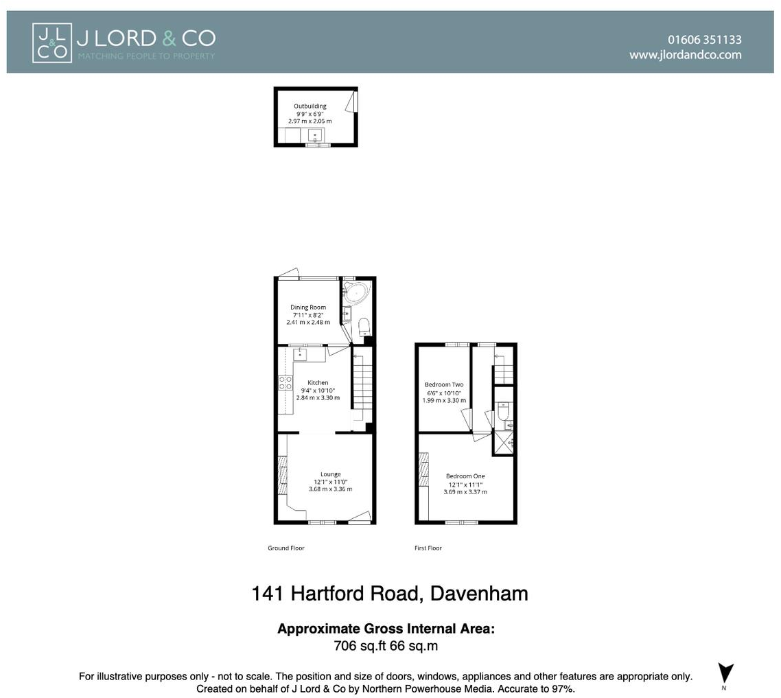 141 Hartford Road, Davenham, CW9 8JF floorplan