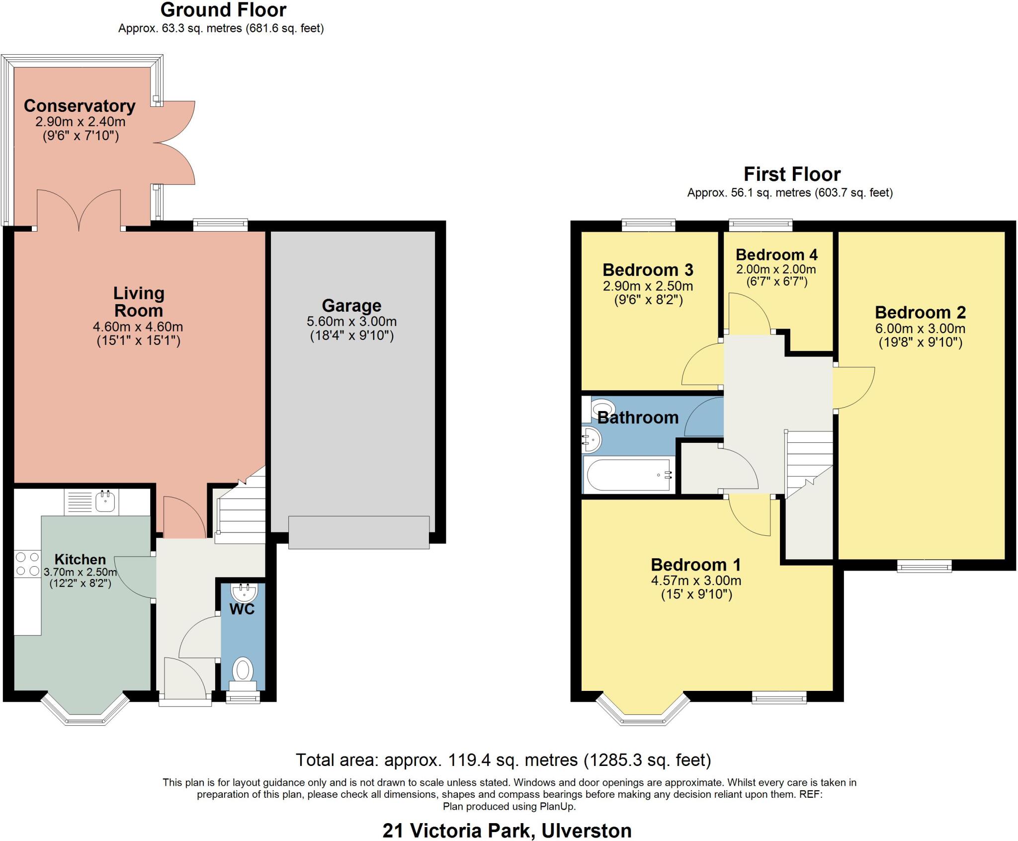 21 Victoria Park, Ulverston LA12 7TT floorplan