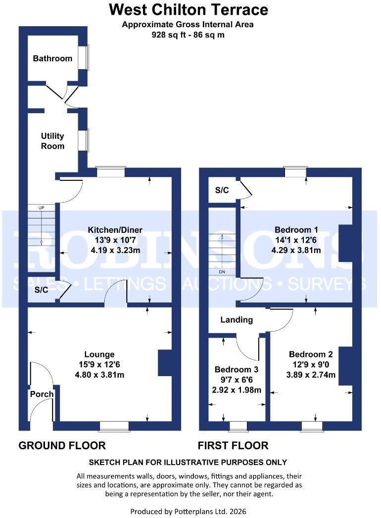 West Chilton Terrace, Chilton, Ferryhill floorplan