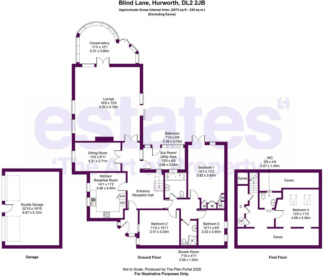 Blind Lane, Hurworth, Darlington, DL2 2JB floorplan