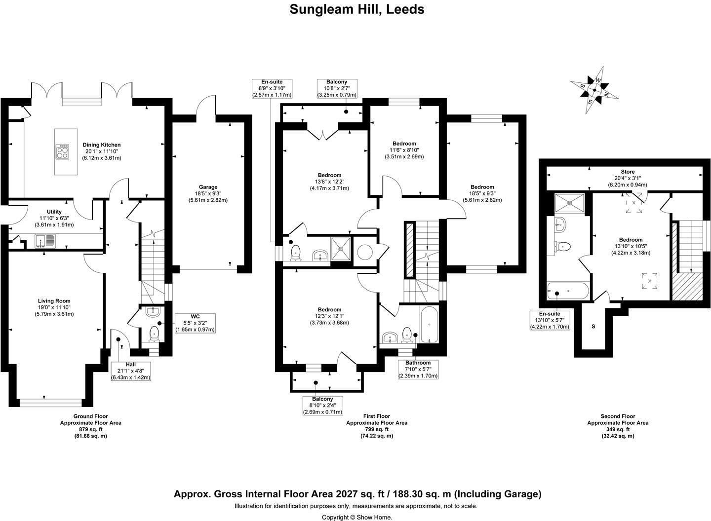 Sungleam Hill, Adel floorplan