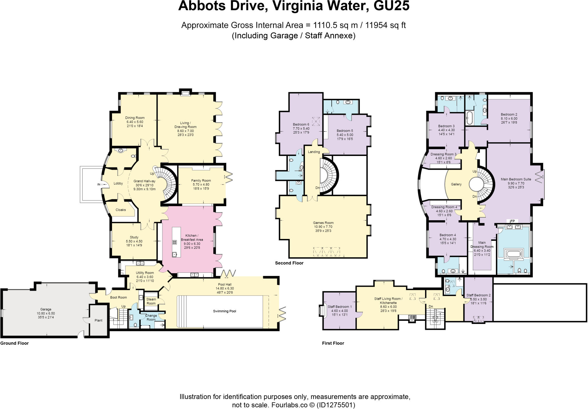 Abbots Drive, Wentworth Estate, Virginia Water GU25 4SF floorplan