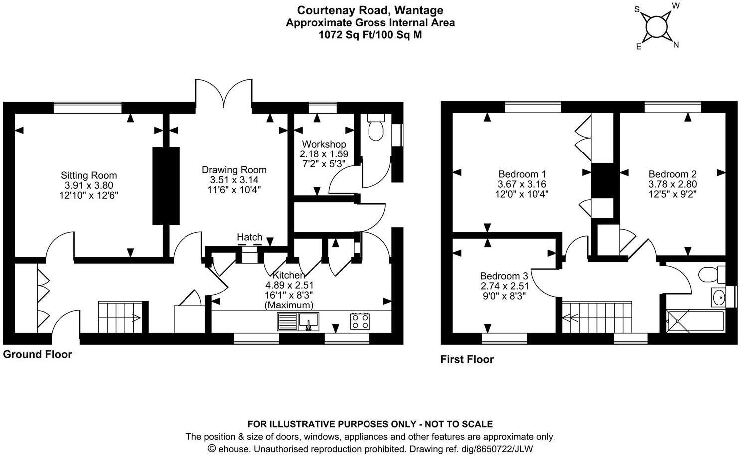 Courtenay Road, Wantage, Oxfordshire, OX12 floorplan