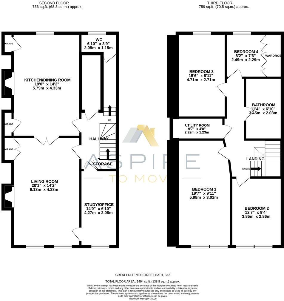 Great Pulteney Street, Bath, BA2 floorplan